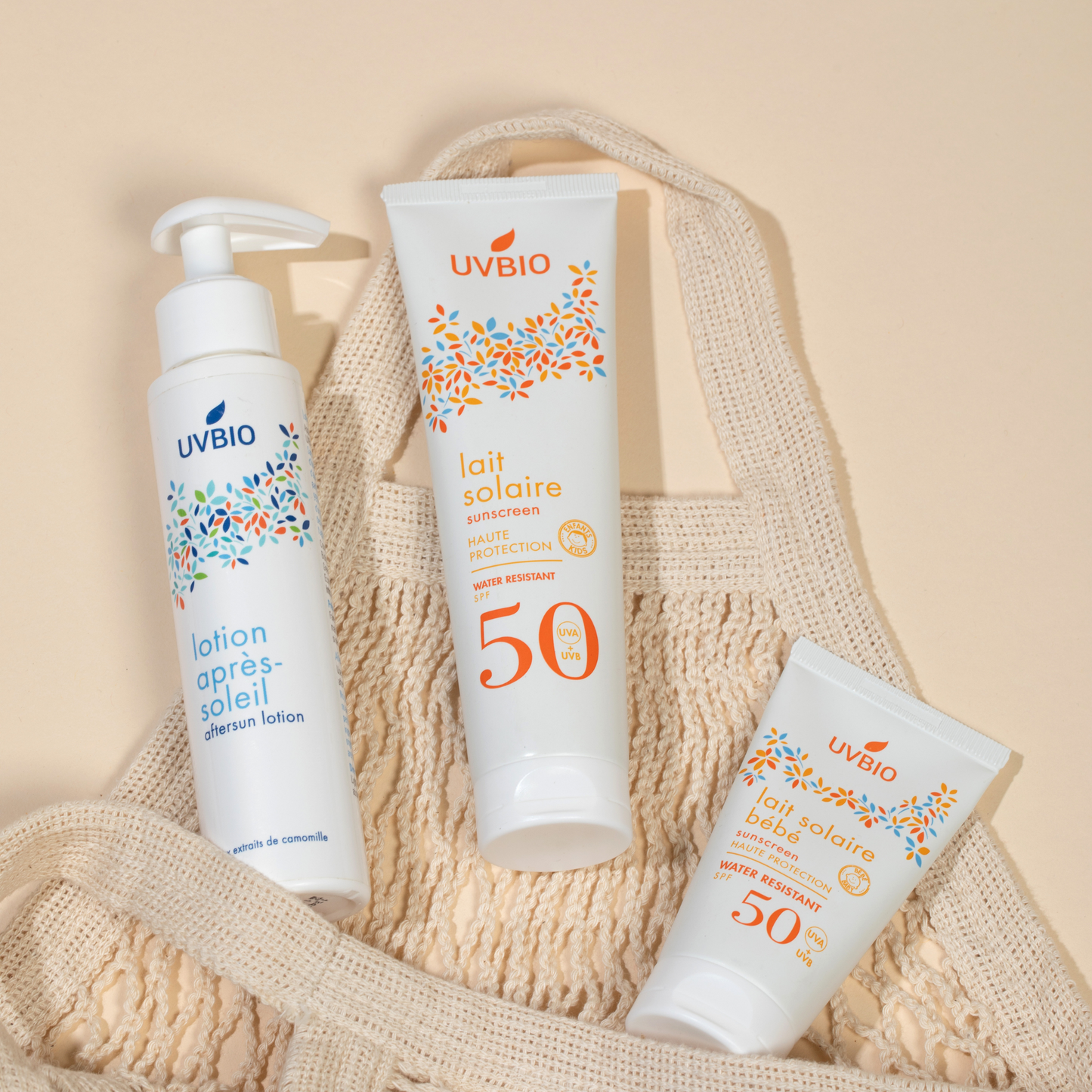 Kit Kids - Lait solaire SPF50 en 50ml, Lait solaire SPF30 en 100ml & lotion après soleil